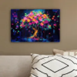 Boom - Bloemen - Magisch - Gekleurde canvas 2cm klein -sfeer3