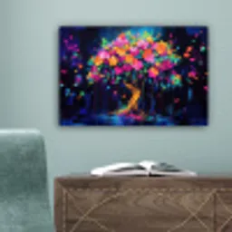 Boom - Bloemen - Magisch - Gekleurde canvas 2cm klein -sfeer4