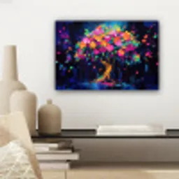 Boom - Bloemen - Magisch - Gekleurde canvas 2cm klein -sfeer6