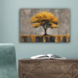 Boom - Bladeren - Goud - Abstract canvas 2cm klein -sfeer4