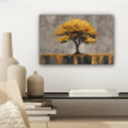 Boom - Bladeren - Goud - Abstract canvas 2cm klein -sfeer6