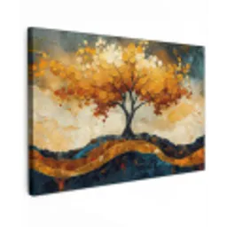Boom - Natuur - Goud - Modern canvas 2cm klein -z3d