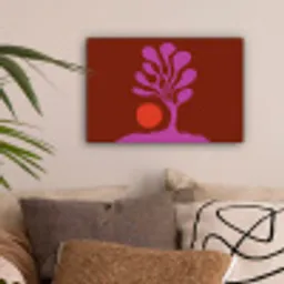 Boom - Paars - Cirkel - Vloeiend canvas 2cm klein -sfeer1