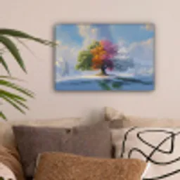 Boom - Seizoenen - Winter - Landschap canvas 2cm klein -sfeer1