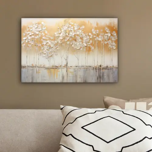 Bomen - Kunst - Acryl - Natuur canvas 2cm klein -sfeer3