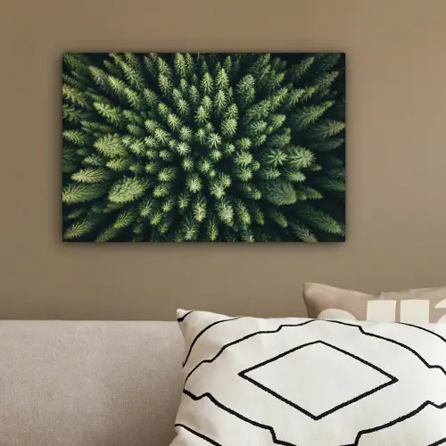 Bomen - Naaldwoud - Structuur canvas 2cm klein -sfeer3