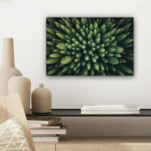 Bomen - Naaldwoud - Structuur canvas 2cm klein -sfeer6