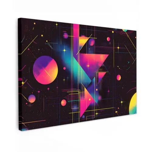 Driehoeken - Cirkels - Abstract - Sterren canvas 2cm klein -z3d