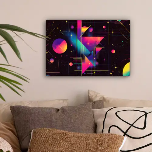 Driehoeken - Cirkels - Abstract - Sterren canvas 2cm klein -sfeer1