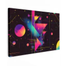 Driehoeken - Cirkels - Abstract - Sterren canvas 2cm klein -z3d