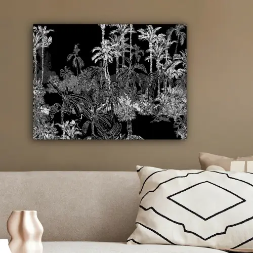 Tropisch - Jungle - Bomen - Bladeren canvas 2cm klein -sfeer3