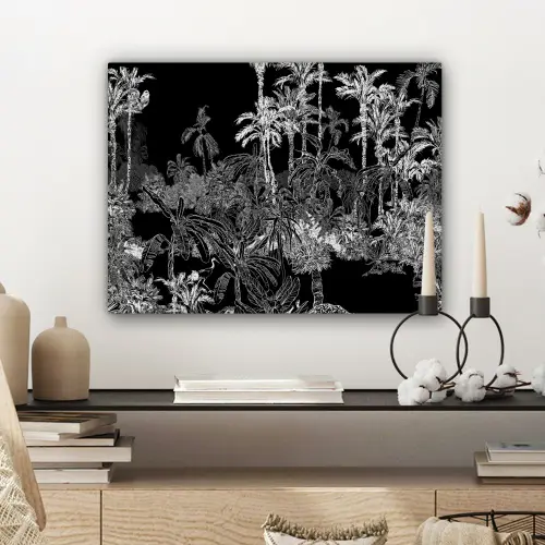 Tropisch - Jungle - Bomen - Bladeren canvas 2cm klein -sfeer6