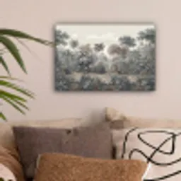 Tropisch - Landschap - Illustratie canvas 2cm klein -sfeer1