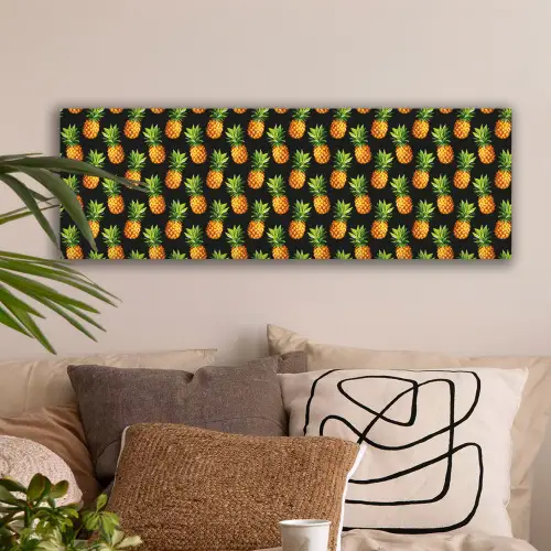 Tropische - Ananas - Zwart canvas 2cm klein 828 -sfeer1