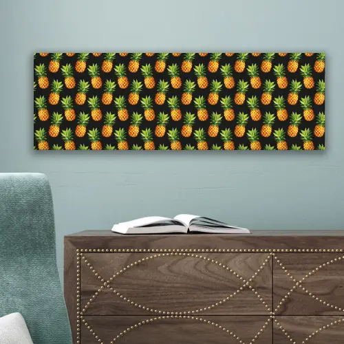 Tropische - Ananas - Zwart canvas 2cm klein 828 -sfeer4
