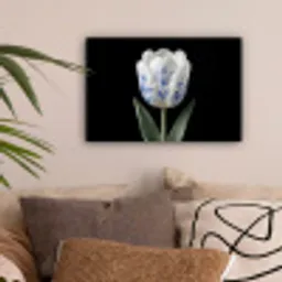Tulp - Patroon - Blauw canvas 2cm klein -sfeer1