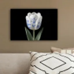 Tulp - Patroon - Blauw canvas 2cm klein -sfeer3