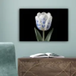 Tulp - Patroon - Blauw canvas 2cm klein -sfeer4