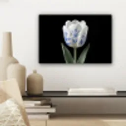 Tulp - Patroon - Blauw canvas 2cm klein -sfeer6