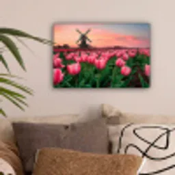 Tulpen - Molen - Nederland canvas 2cm klein -sfeer1