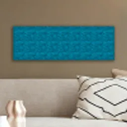 Turquoise - Heuvels - Bloemen canvas 2cm klein 828 -sfeer3
