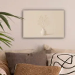 Vaas - Takken - Bloemetjes - Wit canvas 2cm klein -sfeer1