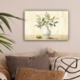 Vaas - Keramiek - Olijftakken canvas 2cm klein -sfeer1