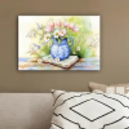 Vaas - Delftsblauw - Madeliefjes canvas 2cm klein -sfeer3
