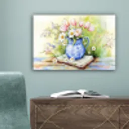 Vaas - Delftsblauw - Madeliefjes canvas 2cm klein -sfeer4
