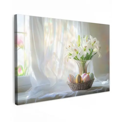 Vaas - Eieren - Bloemen canvas 2cm klein -z3d
