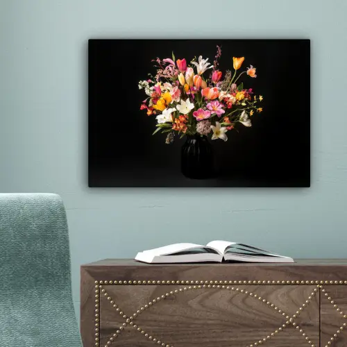 Vaas - Bloemen - Tulpen canvas 2cm klein -sfeer4