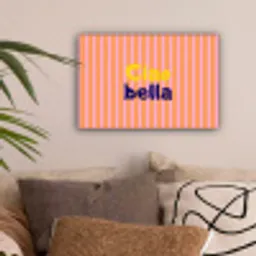 Verticaal - Strepen - Oranje - Ciao bella canvas 2cm klein -sfeer1