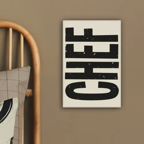 Vintage - Chef - Japandi - Zwart canvas 2cm klein -sfeer3