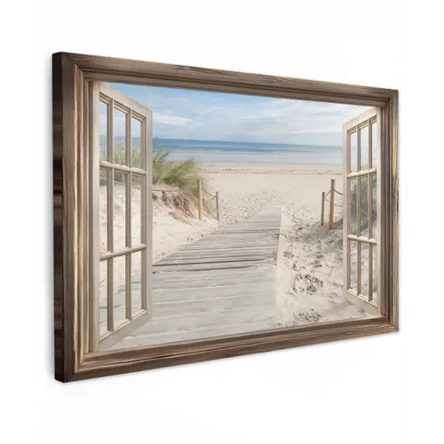 Doorkijk - Strand - Duinen - Pad - Landschap canvas 2cm klein -z3d