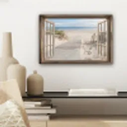 Doorkijk - Strand - Duinen - Pad - Landschap canvas 2cm klein -sfeer6