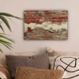 Muur - Baksteen - Verweerd canvas 2cm klein -sfeer1