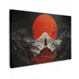 Krijger - Rode trappen - Zon - Berg canvas 2cm klein -z3d