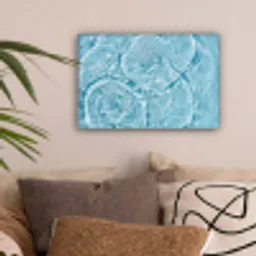 Water - Blauw - bubbels canvas 2cm klein -sfeer1
