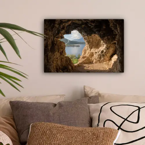 Water - Grot - Natuur - Landschap canvas 2cm klein -sfeer1