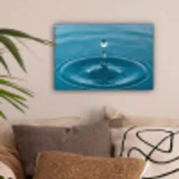 Waterdruppel - Water - Oppervlakte canvas 2cm klein -sfeer1