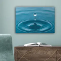 Waterdruppel - Water - Oppervlakte canvas 2cm klein -sfeer4