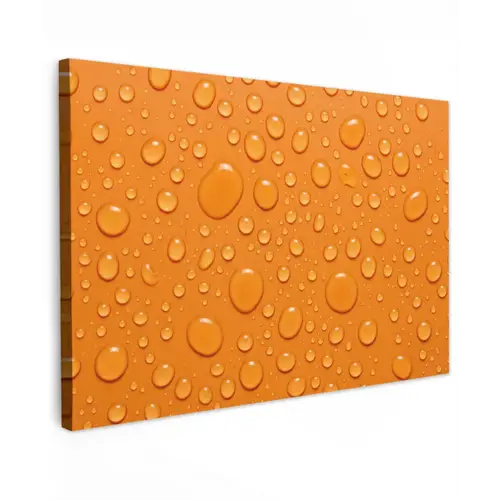 Water - Druppels - Oranje canvas 2cm klein -z3d