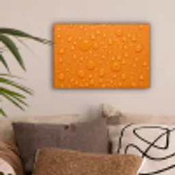 Water - Druppels - Oranje canvas 2cm klein -sfeer1