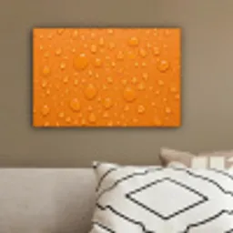 Water - Druppels - Oranje canvas 2cm klein -sfeer3