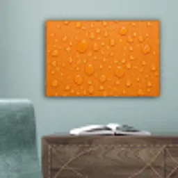 Water - Druppels - Oranje canvas 2cm klein -sfeer4