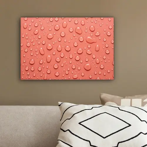Water - Druppels - Roze canvas 2cm klein -sfeer3