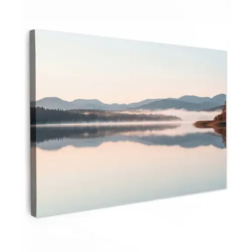 Water - Bomen - Mistlaag canvas 2cm klein -z3d