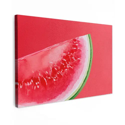 Watermeloen - Rood - Zomers canvas 2cm klein -z3d