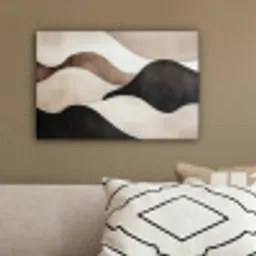 Golven - Abstract - Beige canvas 2cm klein -sfeer3
