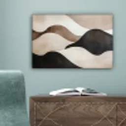 Golven - Abstract - Beige canvas 2cm klein -sfeer4